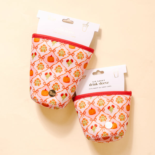 Patchwork Pumpkins Sip Savvy Drink Sleeve