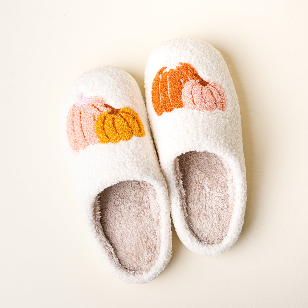 Pumpkin Fuzzy Slippers