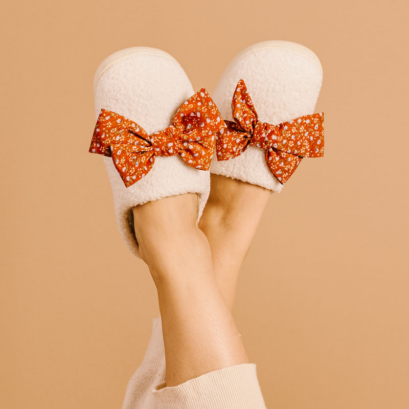 Betty Bow Fall Flora Fuzzy Slippers