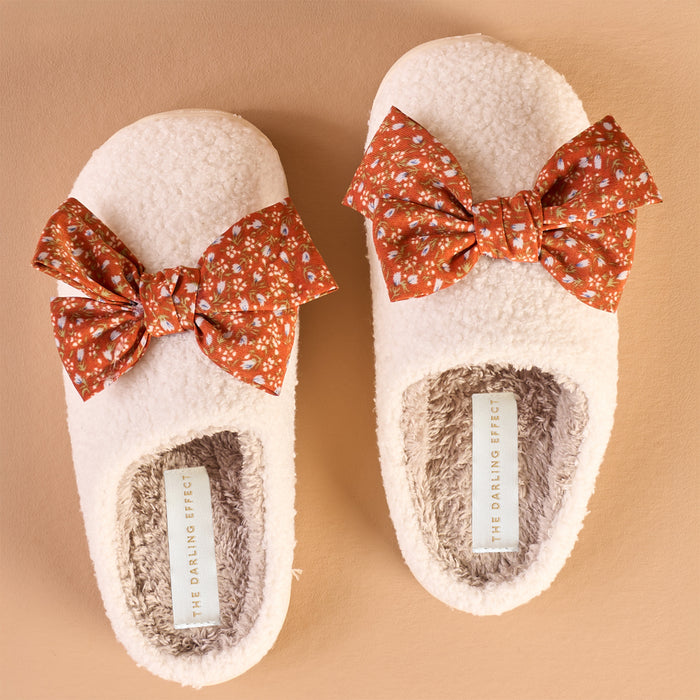 Betty Bow Fall Flora Fuzzy Slippers