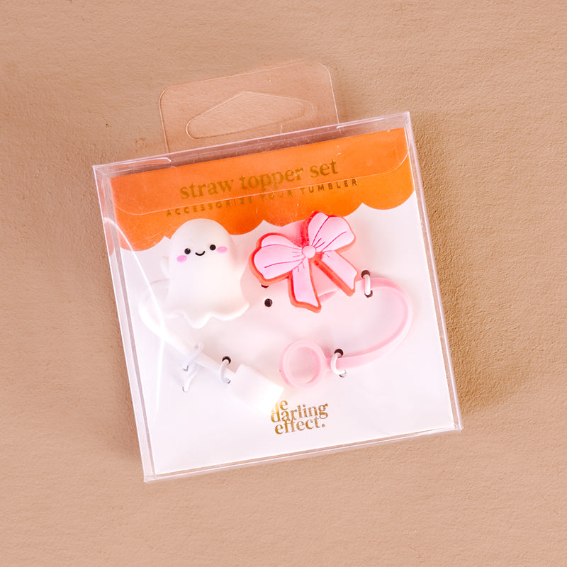 Boos & Bows Straw Topper Set