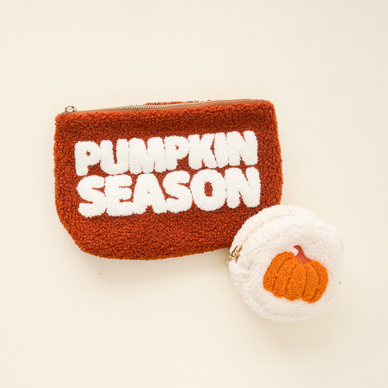 Pumpkin Circle Teddy Pouch