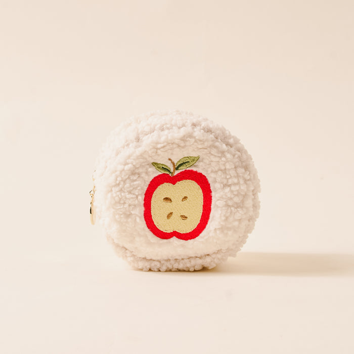Circle Apple Teddy Pouch