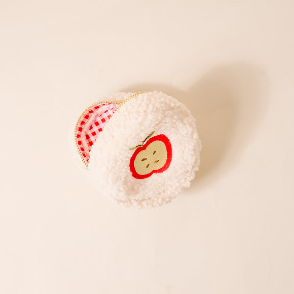Circle Apple Teddy Pouch