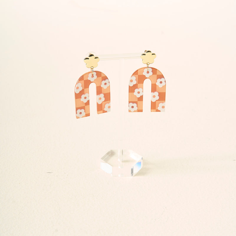 Orange Game Day Acrylic Earrings