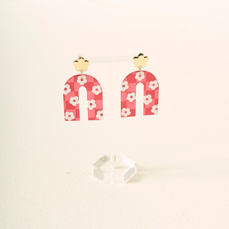 Red Game Day Acrylic Earrings
