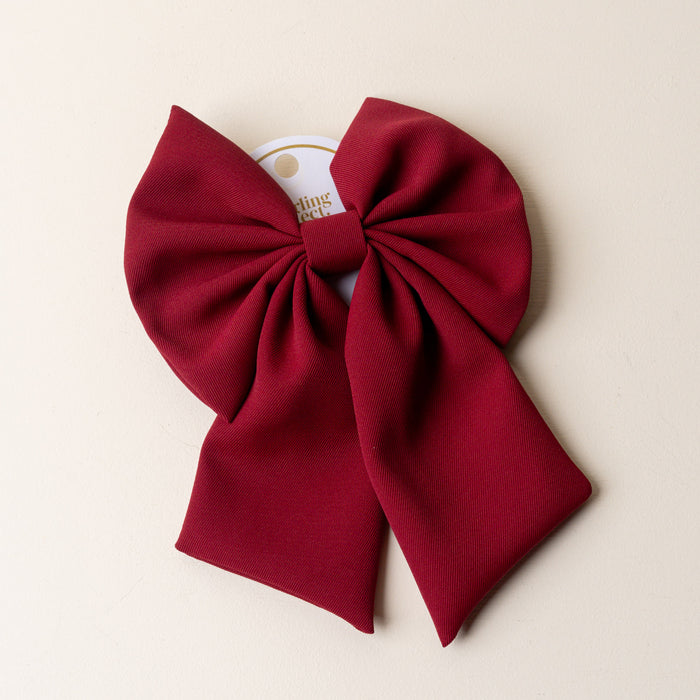 Burgundy Hair Bow