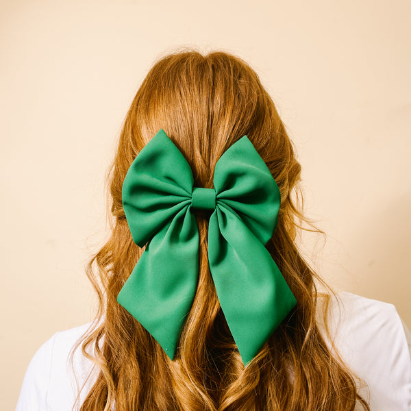 Dark Green Hair Bow