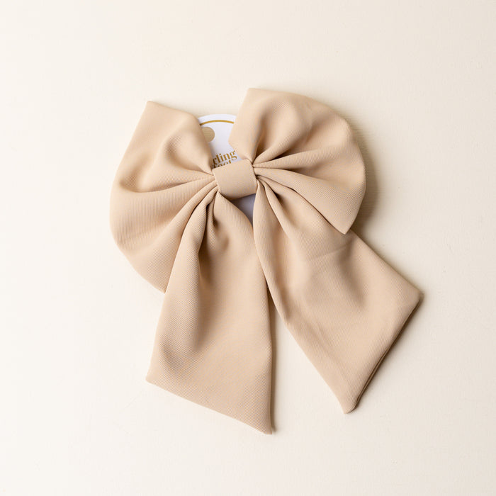 Tan Hair Bow