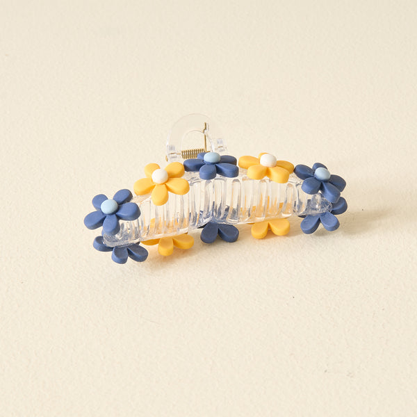 Navy Yellow Game Day Daisy Claw Clip