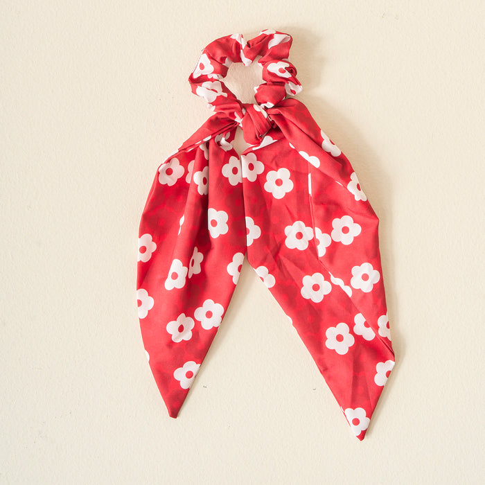 Burgundy Game Day Hair Scarf with Scrunchie