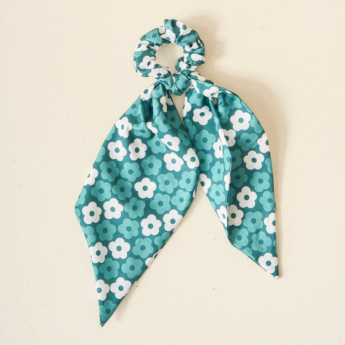 Green Game Day Hair Scarf with Scrunchie