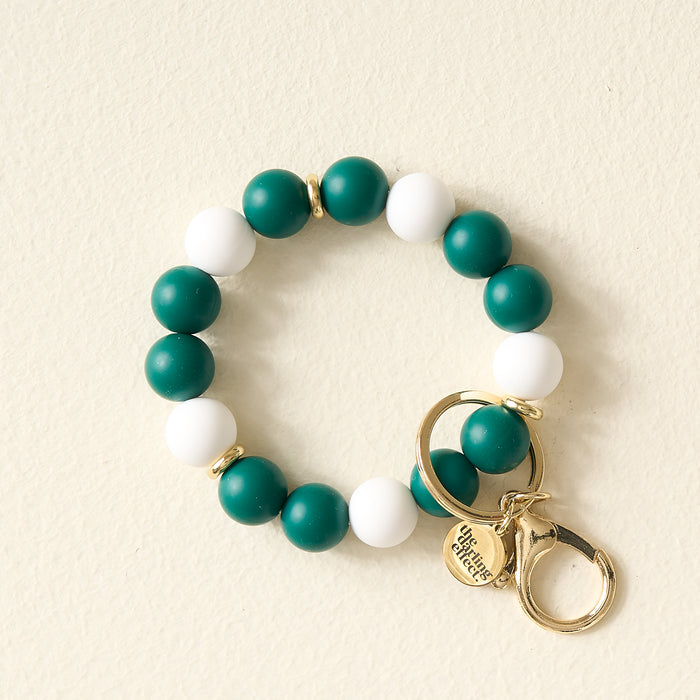 Green Gameday Hands-Free Keychain Wristlet