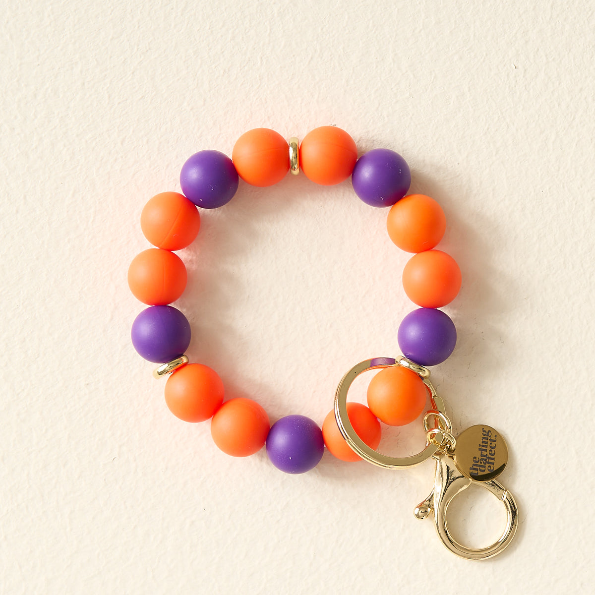 Orange Purple Game Day Hands-Free Keychain Wristlet