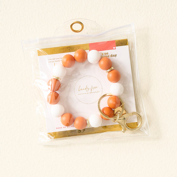 Orange Gameday Hands-Free Keychain Wristlet