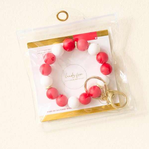 Red Gameday Hands Free Keychain Wristlet