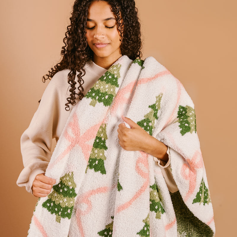 Twinkling Trees Cozy Dreams Luxe Blanket
