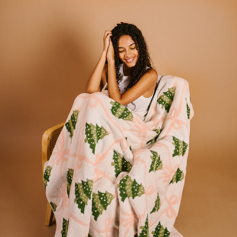 Twinkling Trees Cozy Dreams Luxe Blanket
