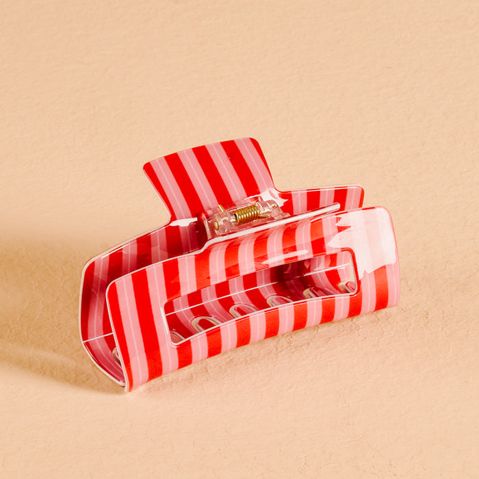 Peppermint Stripes Claw Clip