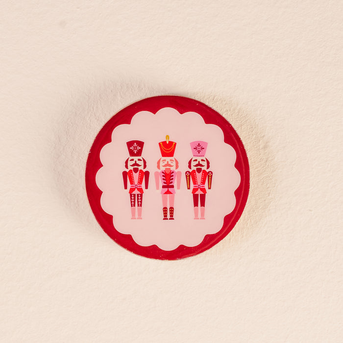 Nutcrackers Wood Enamel Coaster