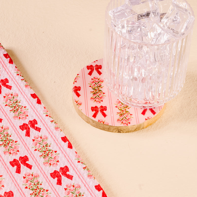 Oh So Merry Wood Enamel Coaster