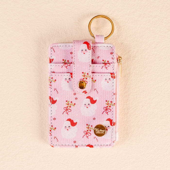 Holly Jolly Santa Keychain Wallet