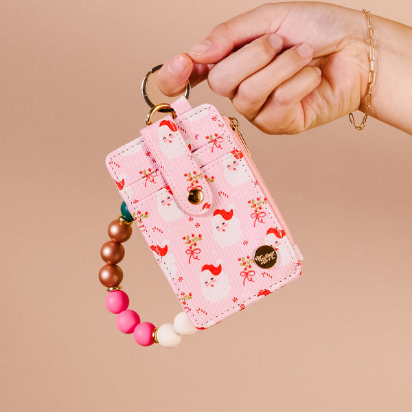 Holly Jolly Santa Keychain Wallet