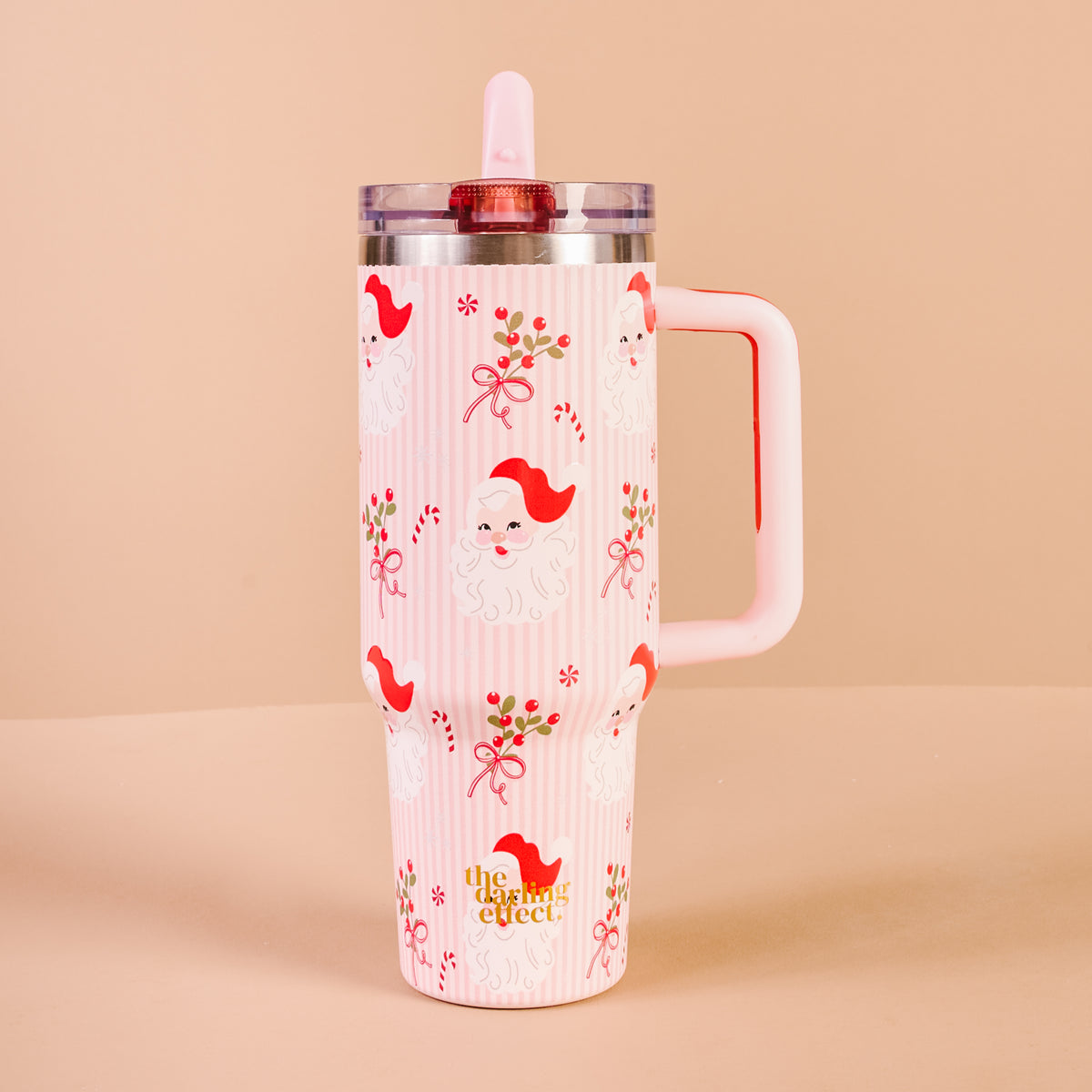 Holly Jolly Santa 40 oz Lifestyle Flip Straw Tumbler