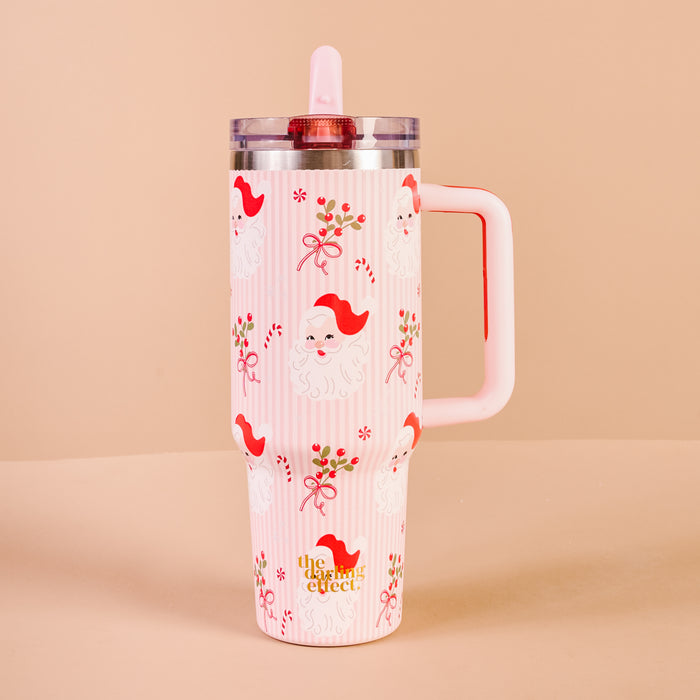 Holly Jolly Santa 40 oz Lifestyle Flip Straw Tumbler