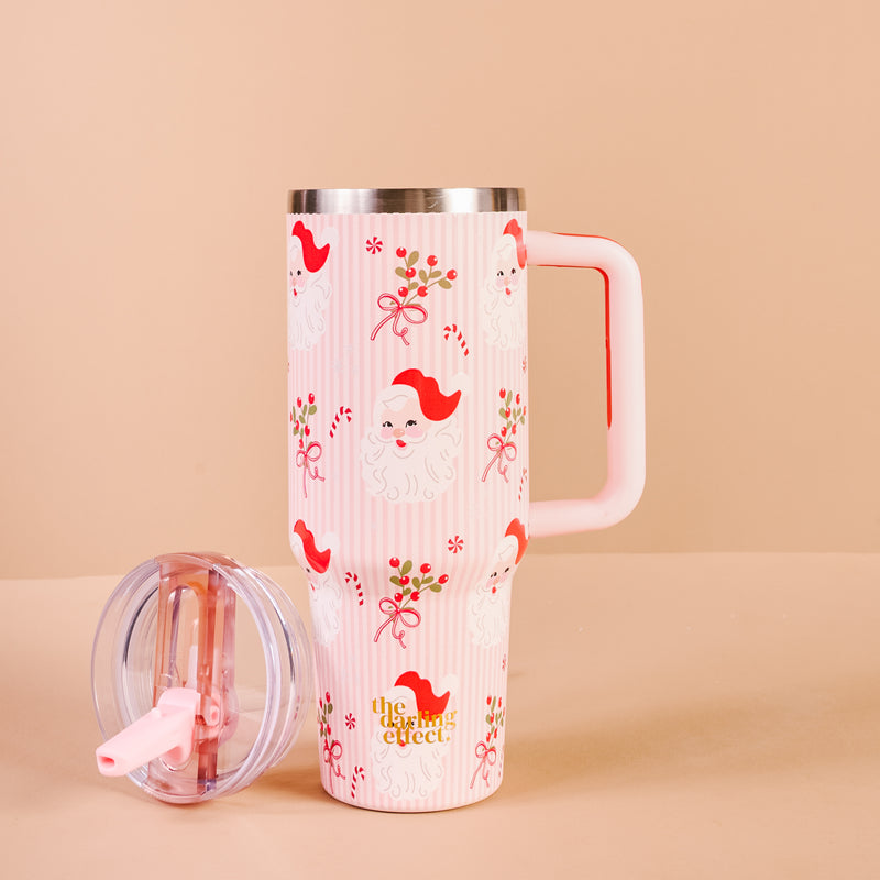 Holly Jolly Santa 40 oz Lifestyle Flip Straw Tumbler