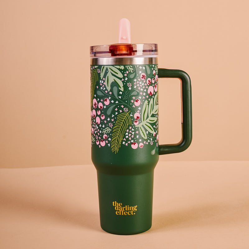 Jolly Sprig 40 oz Lifestyle Flip Straw Tumbler