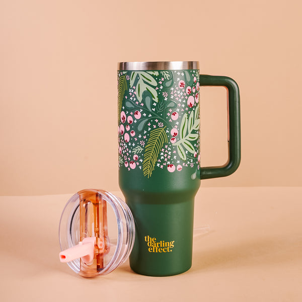 Jolly Sprig 40 oz Lifestyle Flip Straw Tumbler
