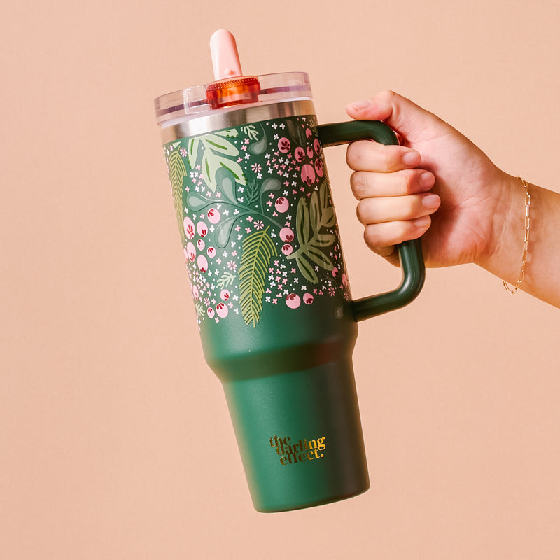 Jolly Sprig 40 oz Lifestyle Flip Straw Tumbler