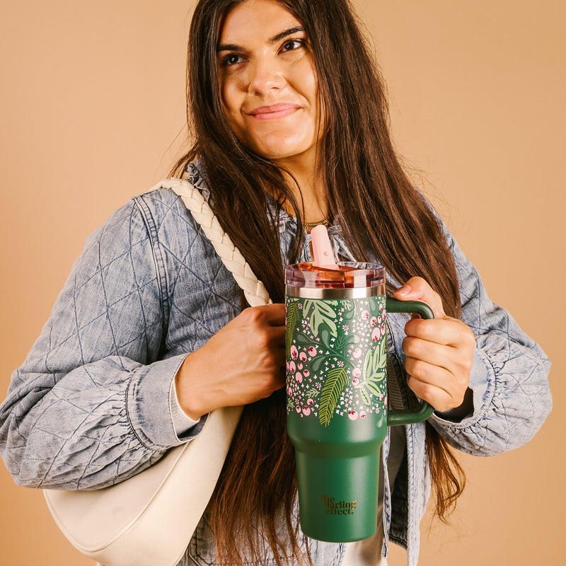 Jolly Sprig 40 oz Lifestyle Flip Straw Tumbler