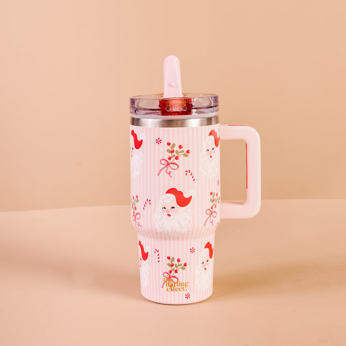 Holly Jolly Santa 20 oz Lifestyle Flip Straw Tumbler
