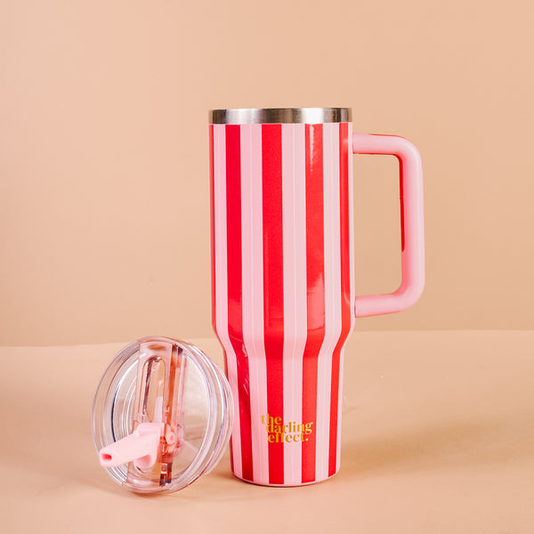 Peppermint Stripes 40 oz Lifestyle Flip Straw Tumbler