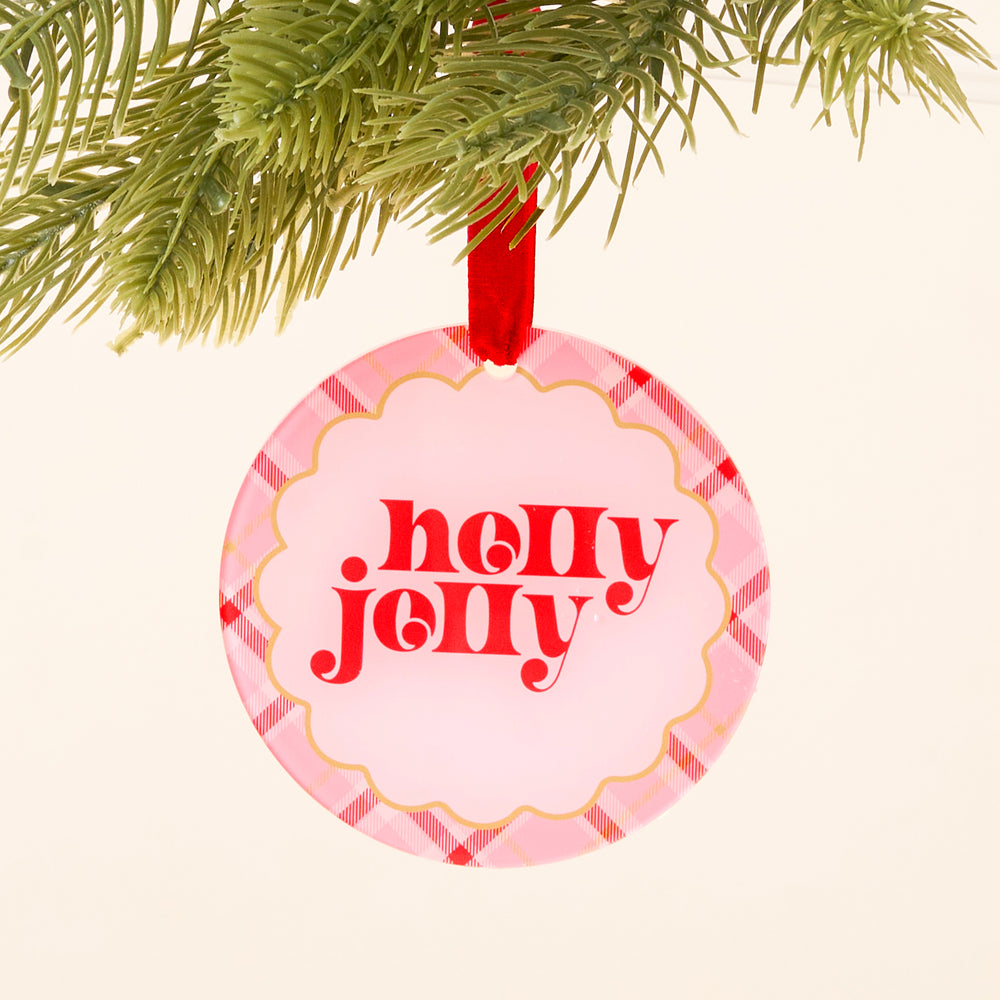 Holiday Tree Ornament - Holly Jolly