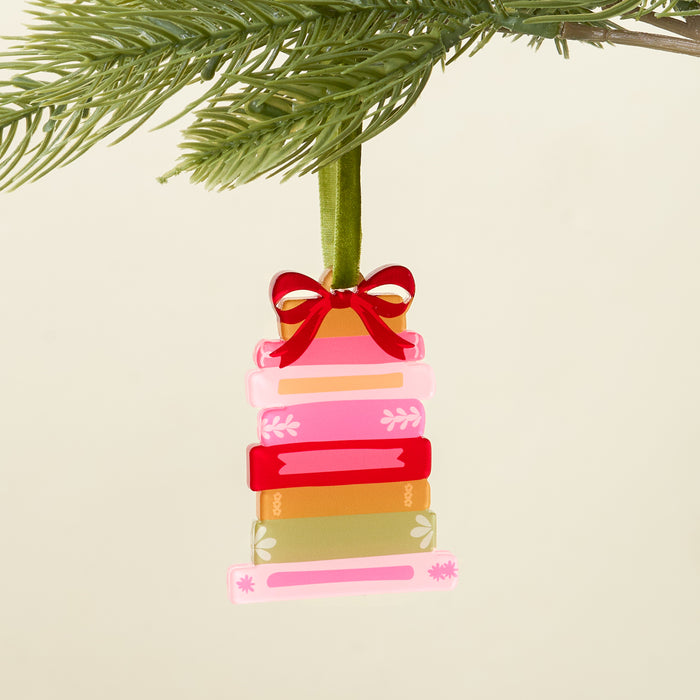 Book Stack Shape Tree Ornament