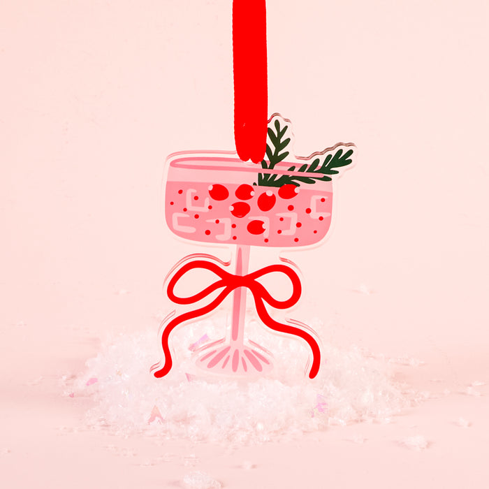 Cranberry Cosmo Holiday Tree Ornament