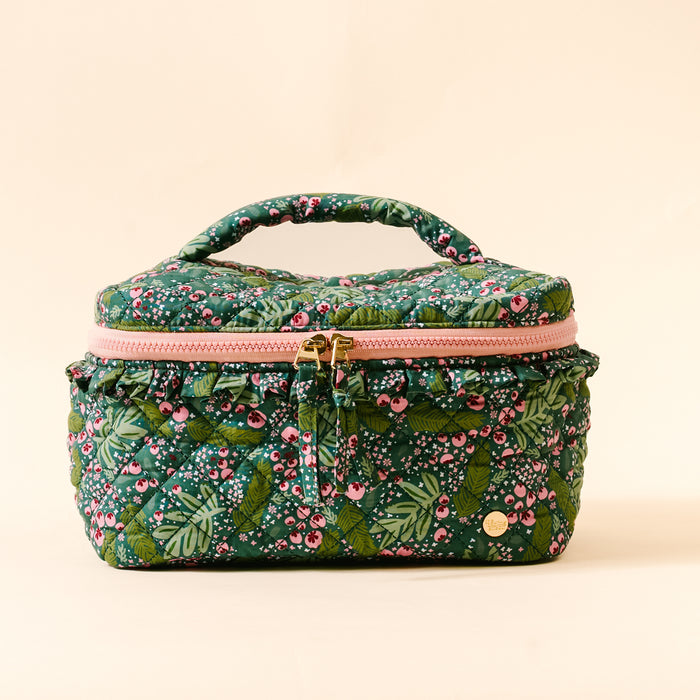 Jolly Sprig Glam & Go Quilted Cosmetic Bag