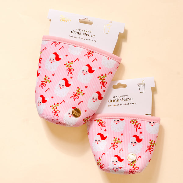 Holly Jolly Santa Sip Savvy Drink Sleeve