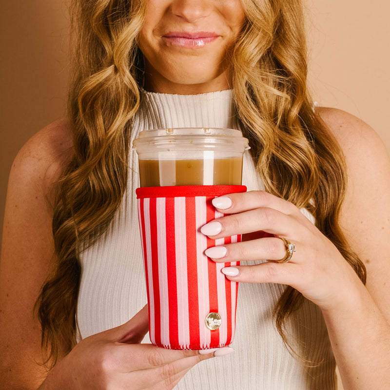 Peppermint Stripes Sip Savvy Drink Sleeve