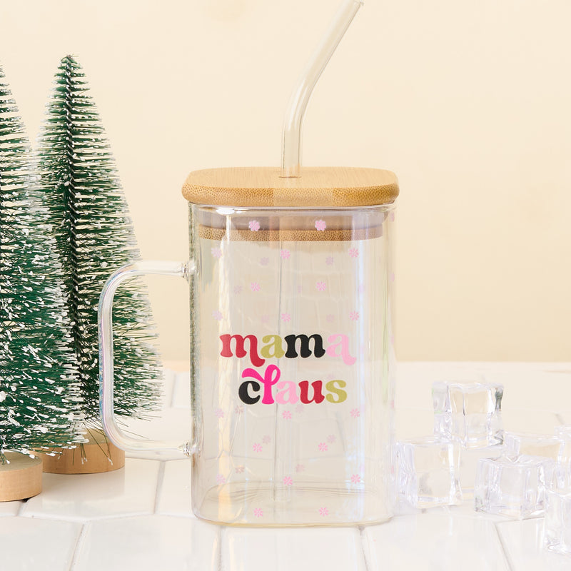 Mama Claus Square Glass