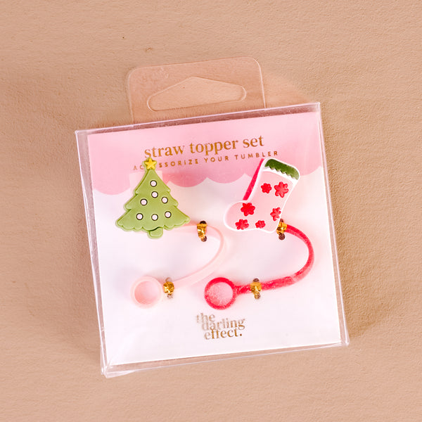 Naughty or Nice Straw Topper Set