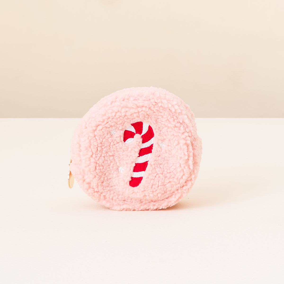 Candy Cane Circle Teddy Pouch