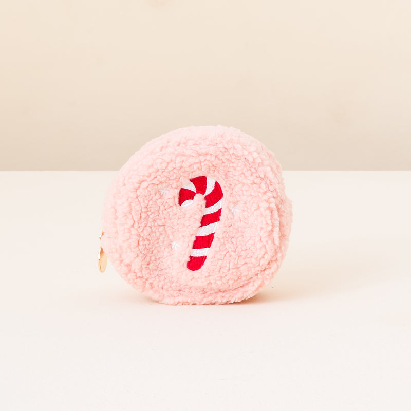 Candy Cane Circle Teddy Pouch