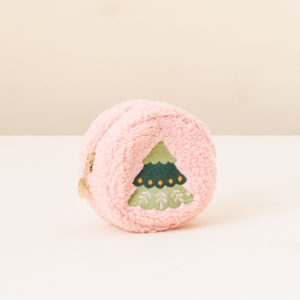 Christmas Tree Circle Teddy Pouch