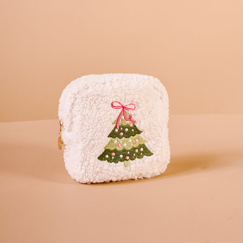 Square Twinkling Tree Teddy Pouch