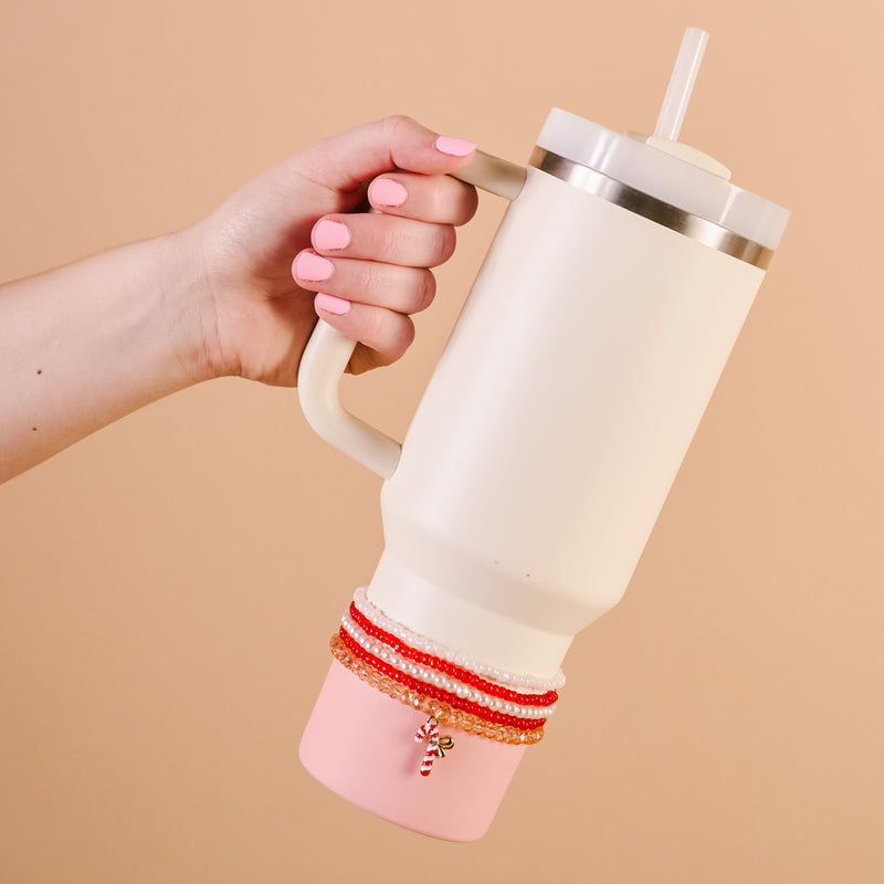 Candy Cane Crush Tumbler Bracelet Stack