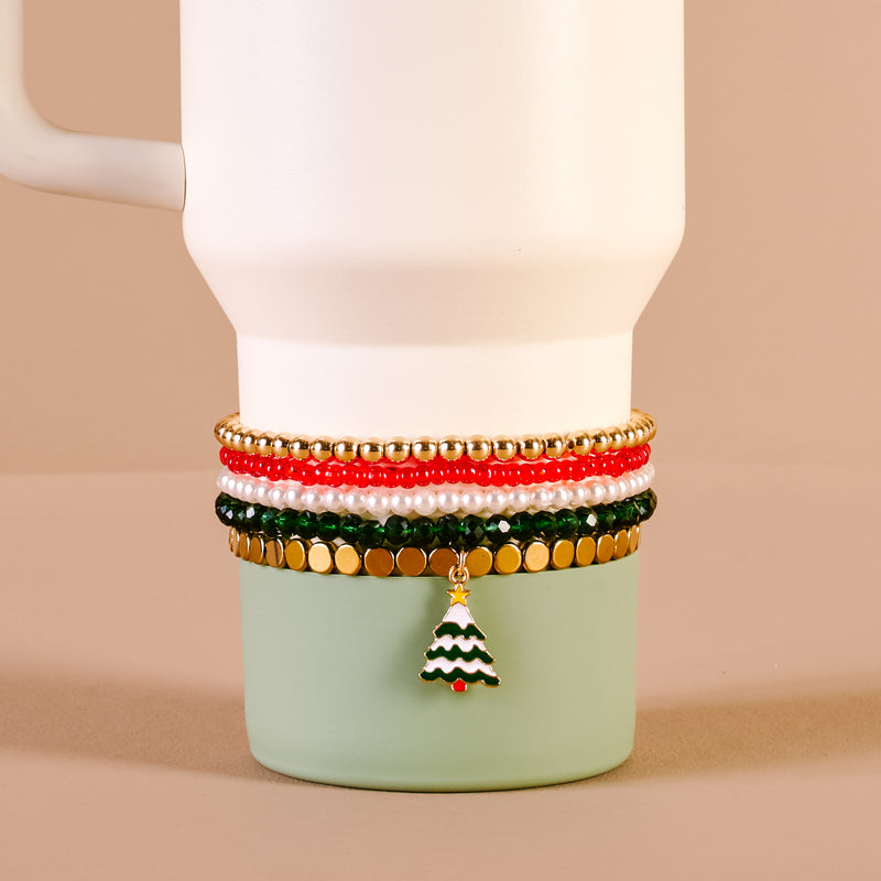 O Christmas Tree Tumbler Bracelet Stack